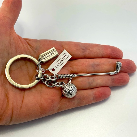 Host Pick! NWT Coach Golf Key Chain, NWT, Dust Bag and Gift Box, Great Gift - Picture 5 of 6